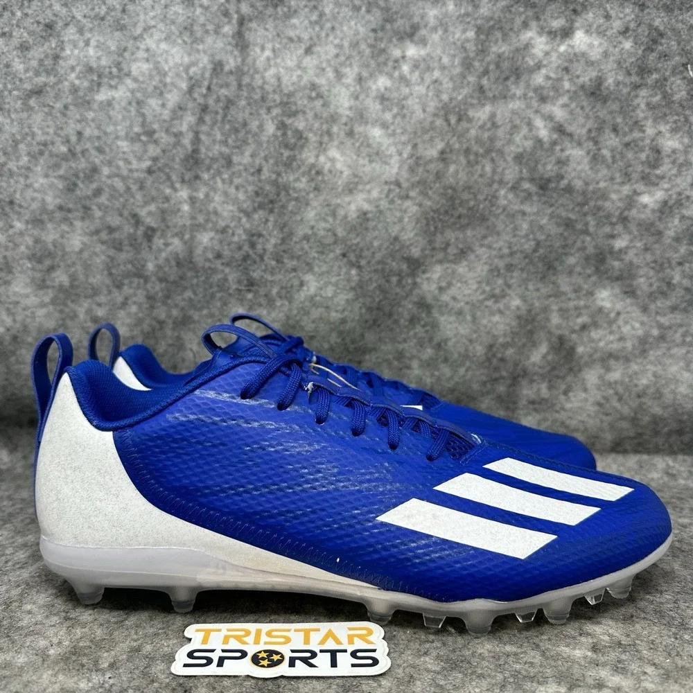 Adidas Adizero Spark Football Cleats Mens Size 13 Royal Blue White HP2312